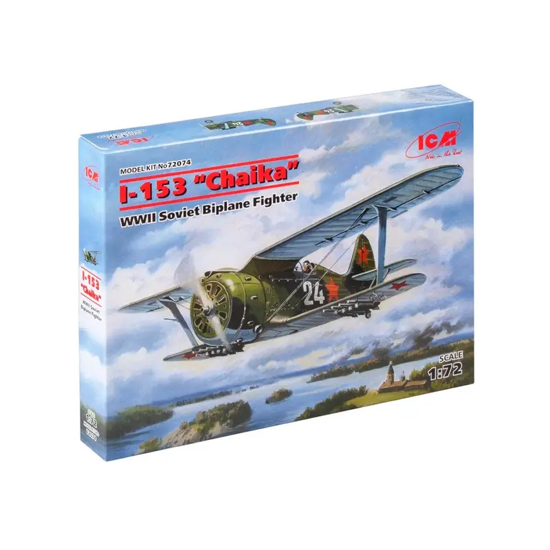 Icm 72074 1/72 I-153 Chaika Wwii Soviet Biplane Fighter 1