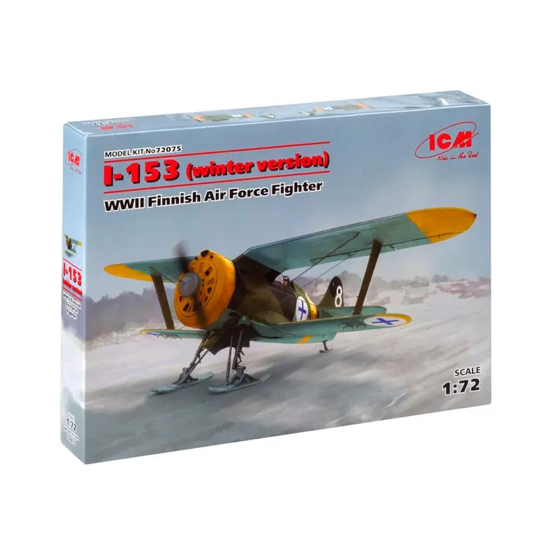 Icm 72075 1/72 I-153 Wwii Finnish Air Force Fighter Winter Version 1
