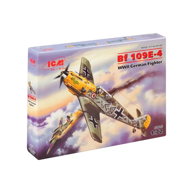 Icm 72132 1/72 Messerschmitt Bf 109E-4 Wwii German Fighter 1