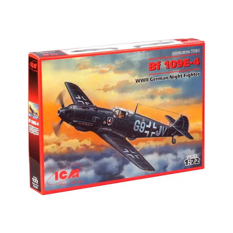Icm 72134 1/72 Messerschmitt Bf 109E-4 Wwii German Night Fighter 1