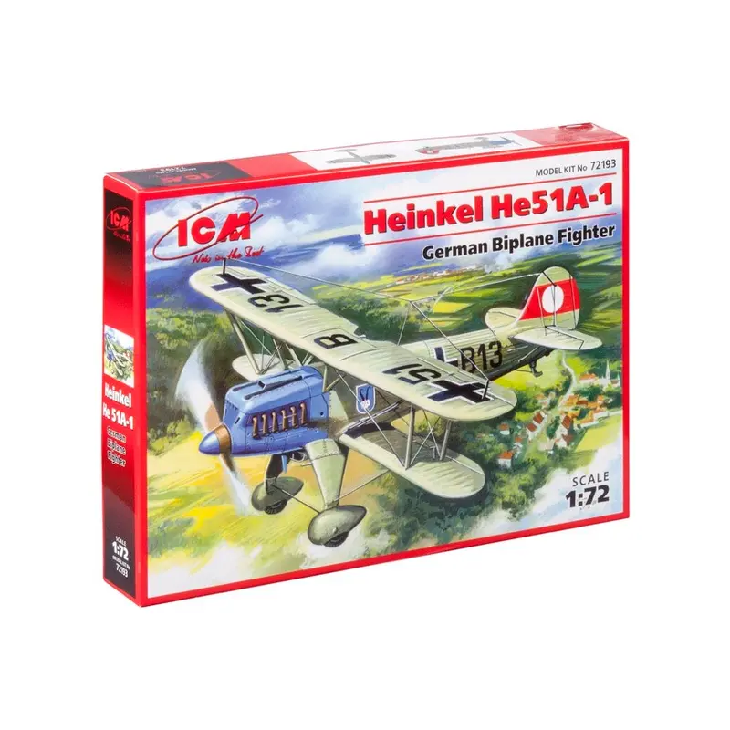 Icm 72193 1/72 Heinkel He 51A-1 German Biplane Fighter 1