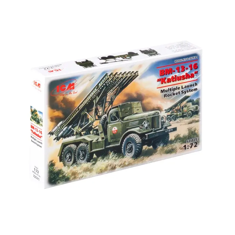 Icm 72571 1/72 Bm-13-16 “Katiusha” Mult. Launch Rocket System On Zil-157 Base 1