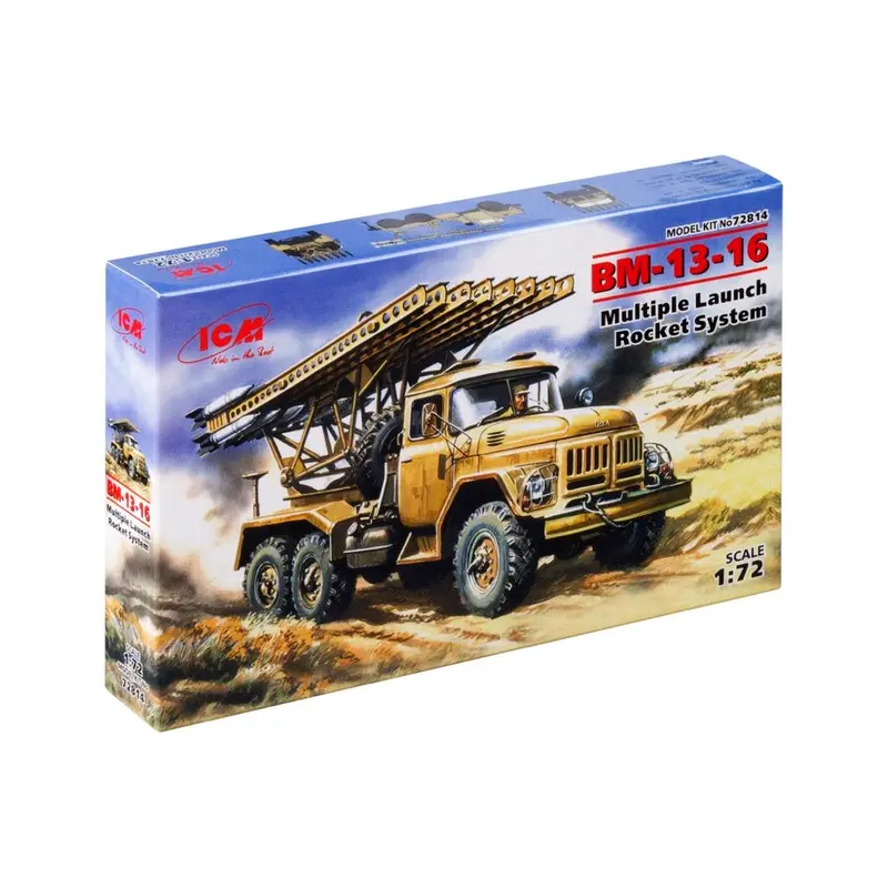 Icm 72814 1/72 Bm-13-16 Multiple Launch Rocket System On Zil-131 Base 1