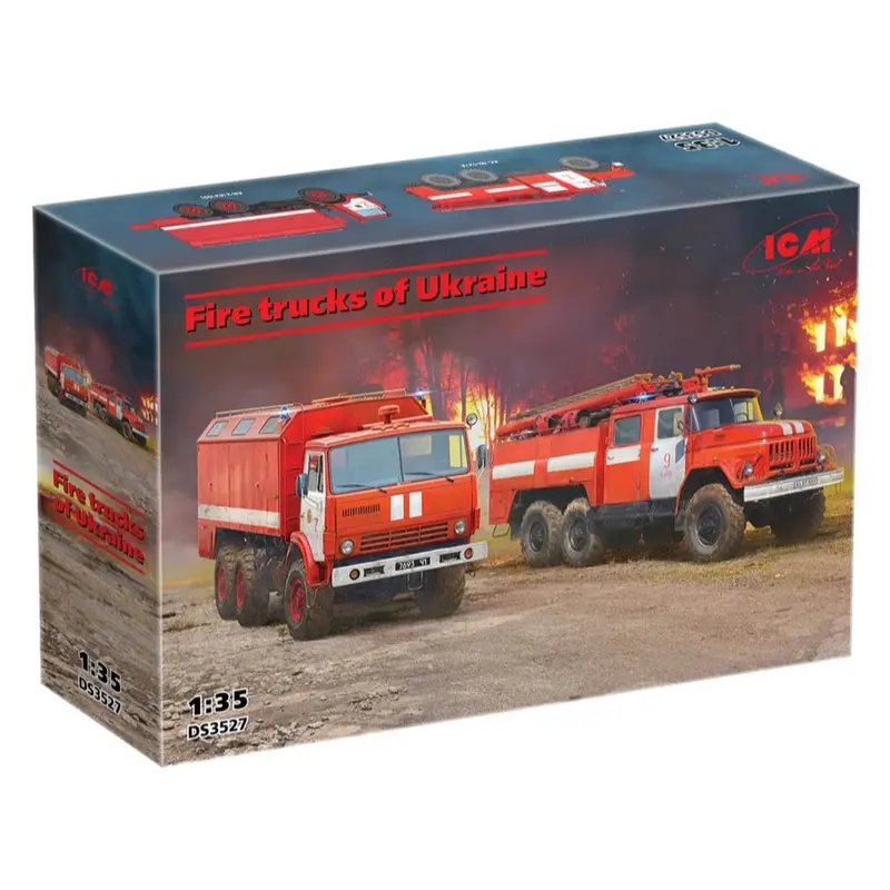 Icm Ds3527 1/35 Fire Trucks Of Ukraine Ac-40-137A Ar-2 1