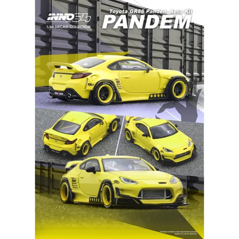 Inno 64-Gr86p-Yl 1/64 Toyota Gr86 Pandem Yellow 2