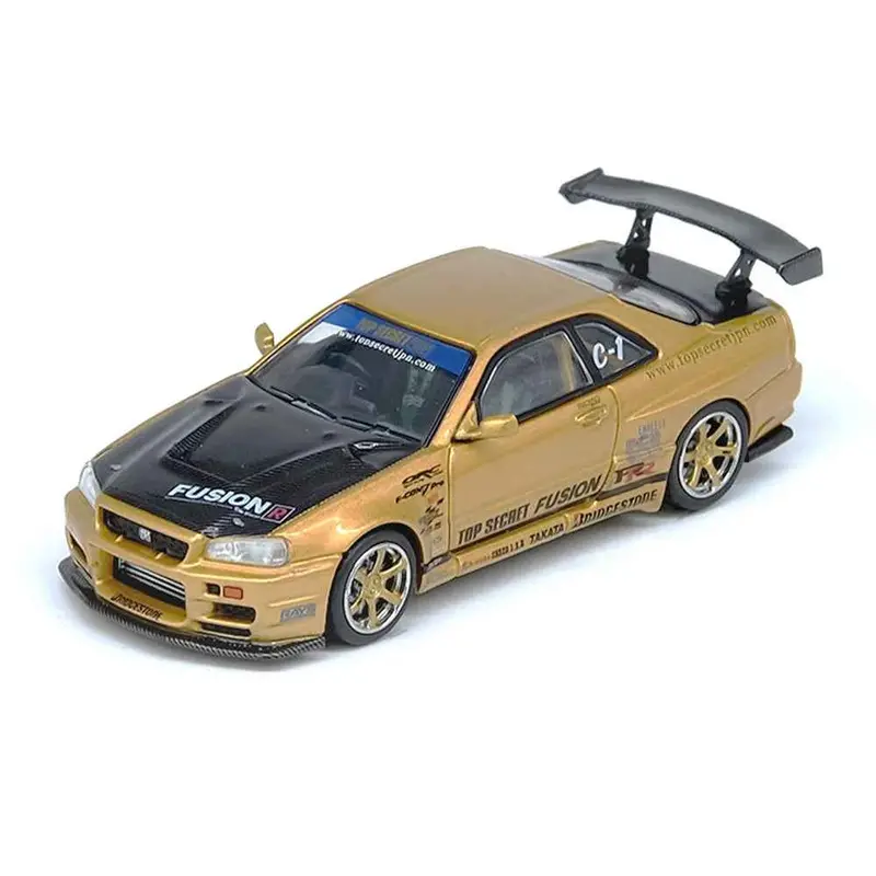 Inno 64-R34ts-Gold 1/64 Top Secret R34 Gt-R Gold 1