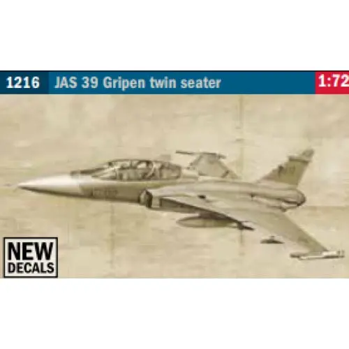 Italeri 1216S 1/72 Saab Jas-39B Gripen Twin Seat 1
