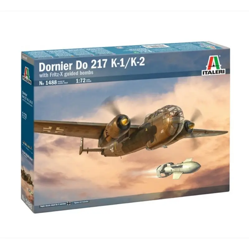 Italeri 1488S 1/72 Dornier Do 217 K-1/K-2 With Fritz-X Guided Bombs 1
