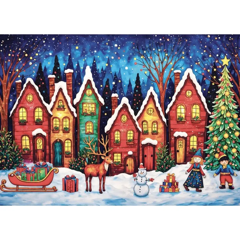Jacarou Christmas Night 1000Pc Jigsaw Puzzle 2