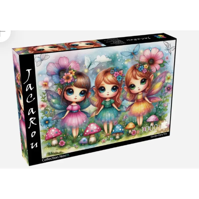 Jacarou Garden Fairy Trio 1000Pc Jigsaw Puzzle 1
