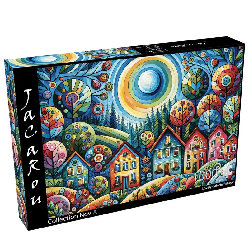 Jacarou Lovely Colorful Village 1000Pc Jigsaw Puzzle 1