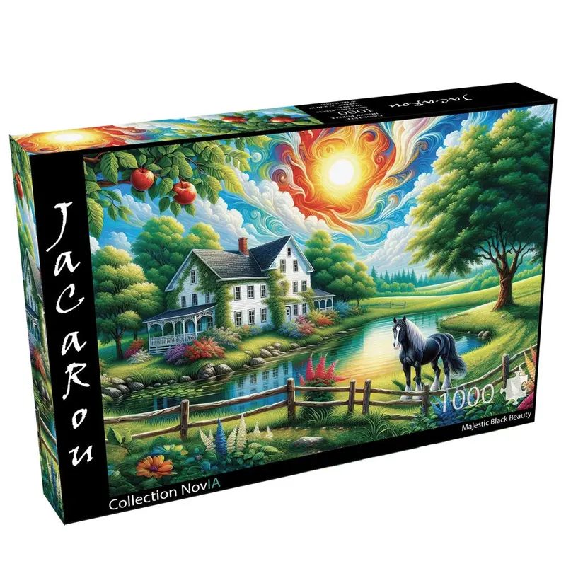 Jacarou Majestic Black Beauty 1000Pc Jigsaw Puzzle 1