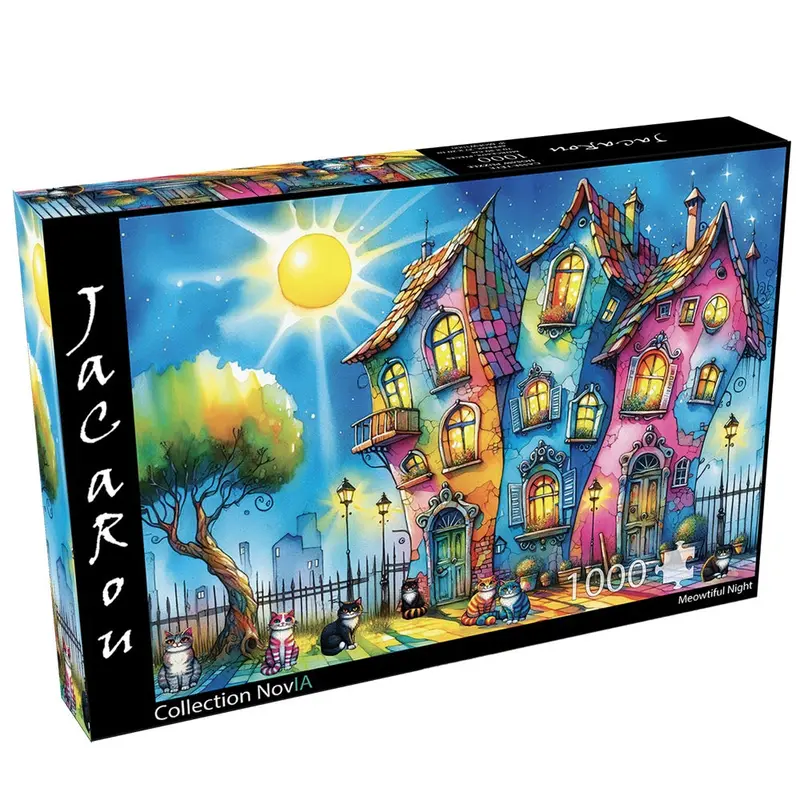 Jacarou Meowtiful Night 1000Pc Jigsaw Puzzle 1