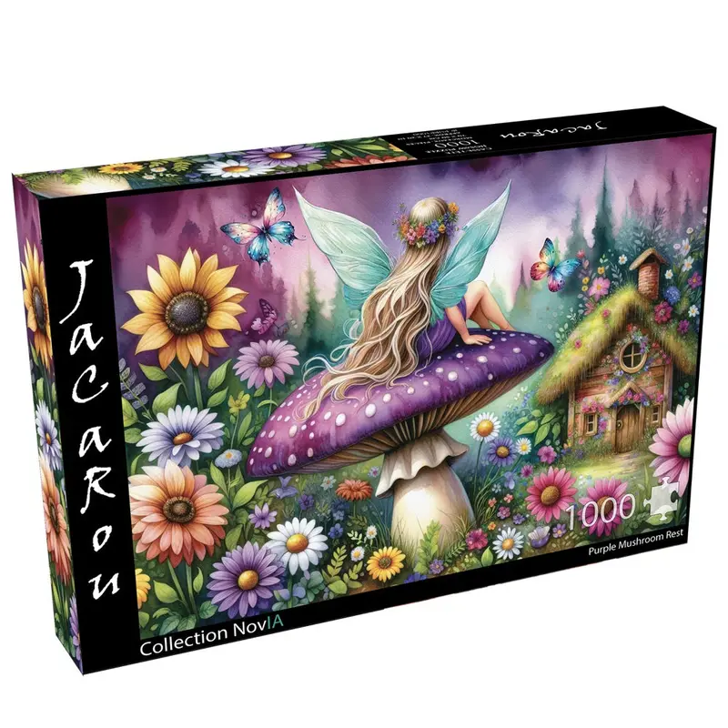 Jacarou Purple Mushroom Rest 1000Pc Jigsaw Puzzle 1