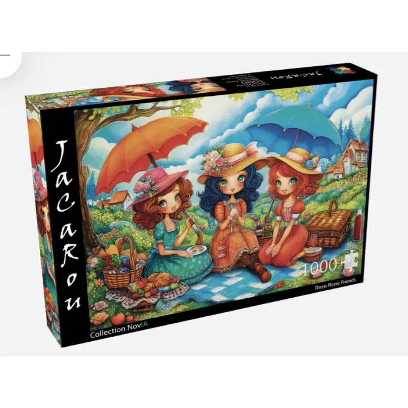Jacarou Three Picnic Friends 1000Pc Jigsaw Puzzle 1