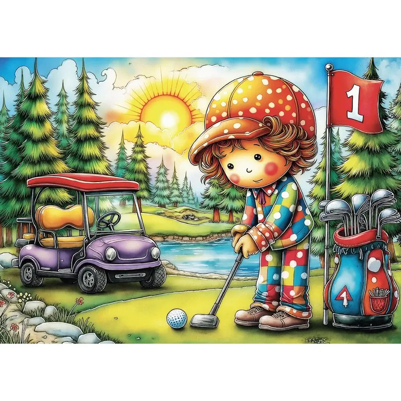 Jacarou Tiny Tee Time 1000Pc Jigsaw Puzzle 2