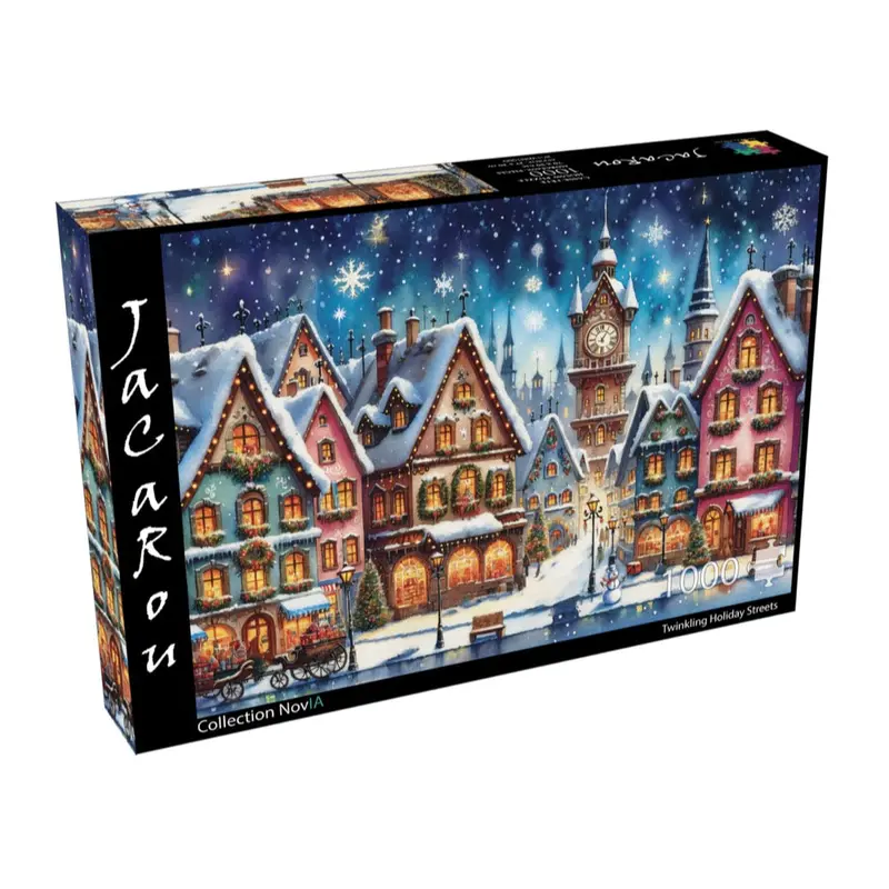 Jacarou Twinkle Holiday Streets 1000Pc Jigsaw Puzzle 1