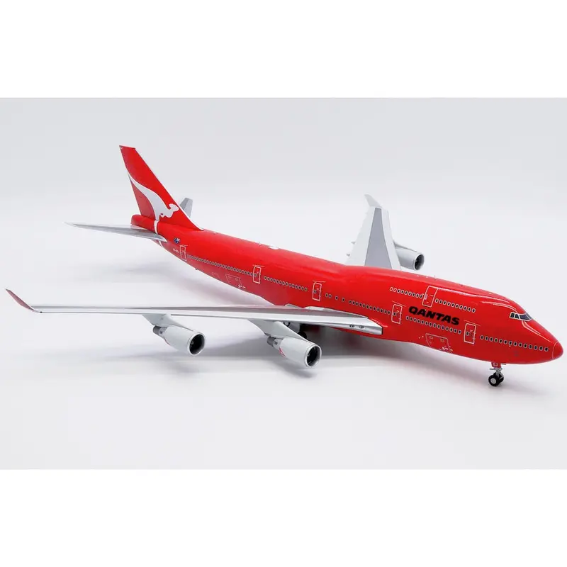 Jc Wings Xx20376 1/200 Qantas Boeing 747-400 All Red Reg: Vh-Oej With Stand 1