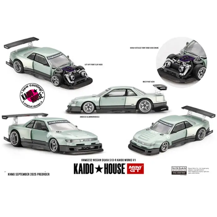 Kaido House X Mini Gt Khmg232 Nissan Silvia S13-R Kaido Works V1 1
