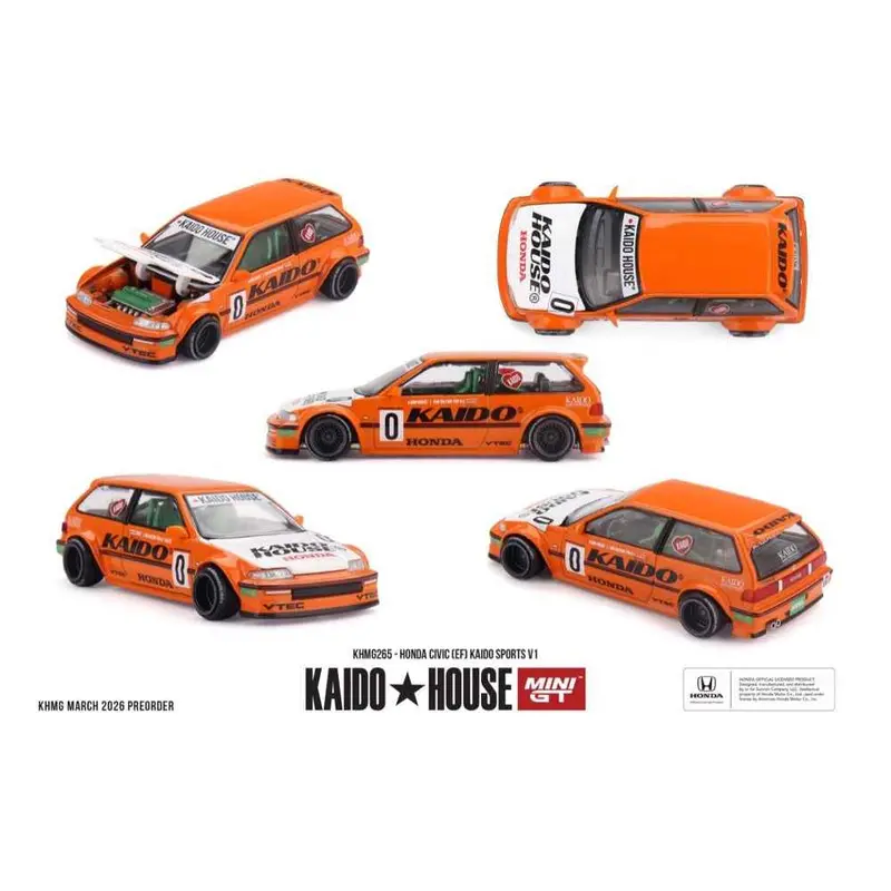 Kaido House X Mini Gt Khmg265 1/64 Honda Civic (Ef) Kaido Sports V1 1