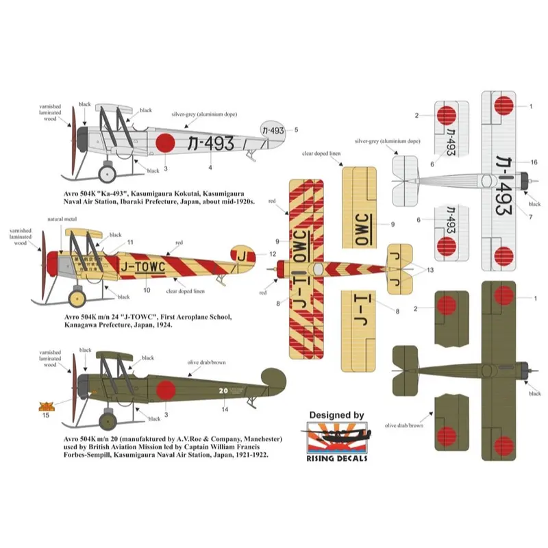 Kp Models 0461 1/72 Avro 504K Japanese Users 2