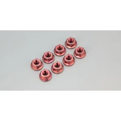Kyosho 1-N4045f-R Nut (M4x4.5) Flanged (Steel/ Red/8Pcs) 1