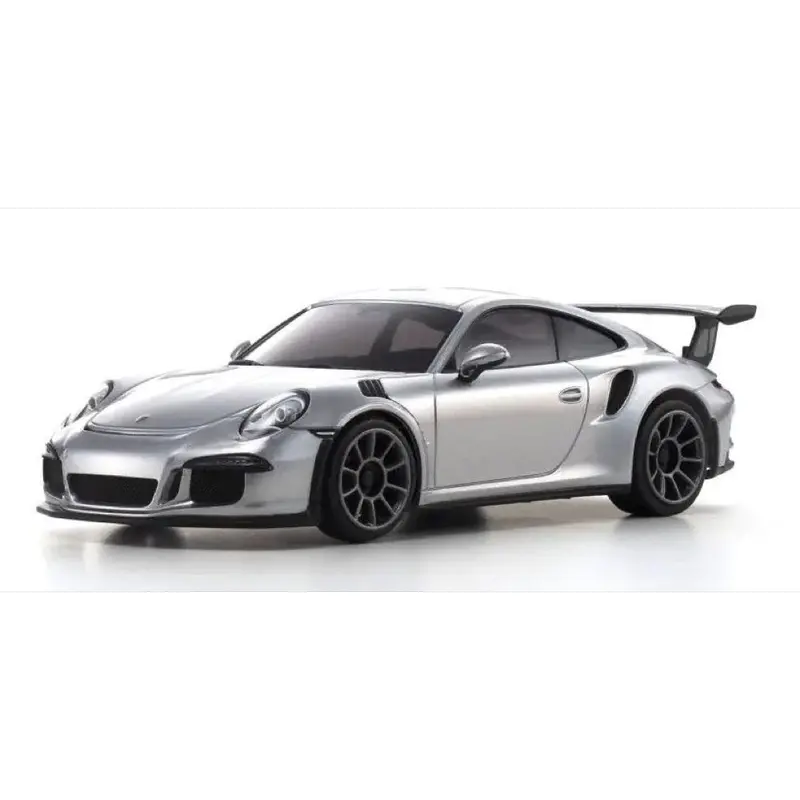 Kyosho 32358S Mini-Z Porsche 911 Gt3 Rs Gt Metallic Silver Rwd Mr-04 Readyset Rc Car 1