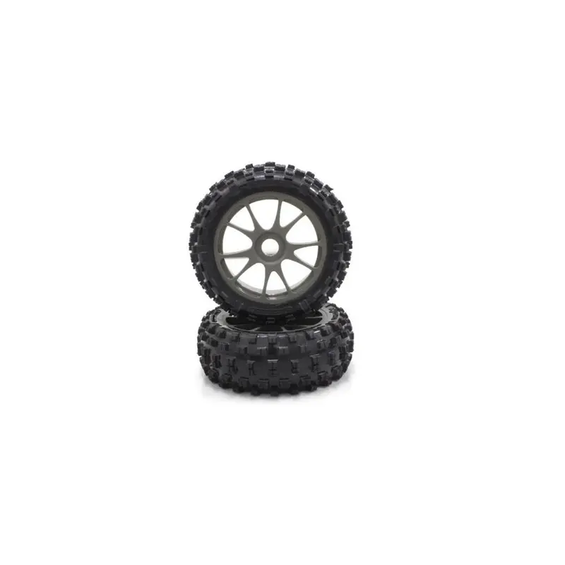 Kyosho Ifth004gmkc 10-Spoke Wheel With Tire (Gunmetal/Kc/2Pcs) 1