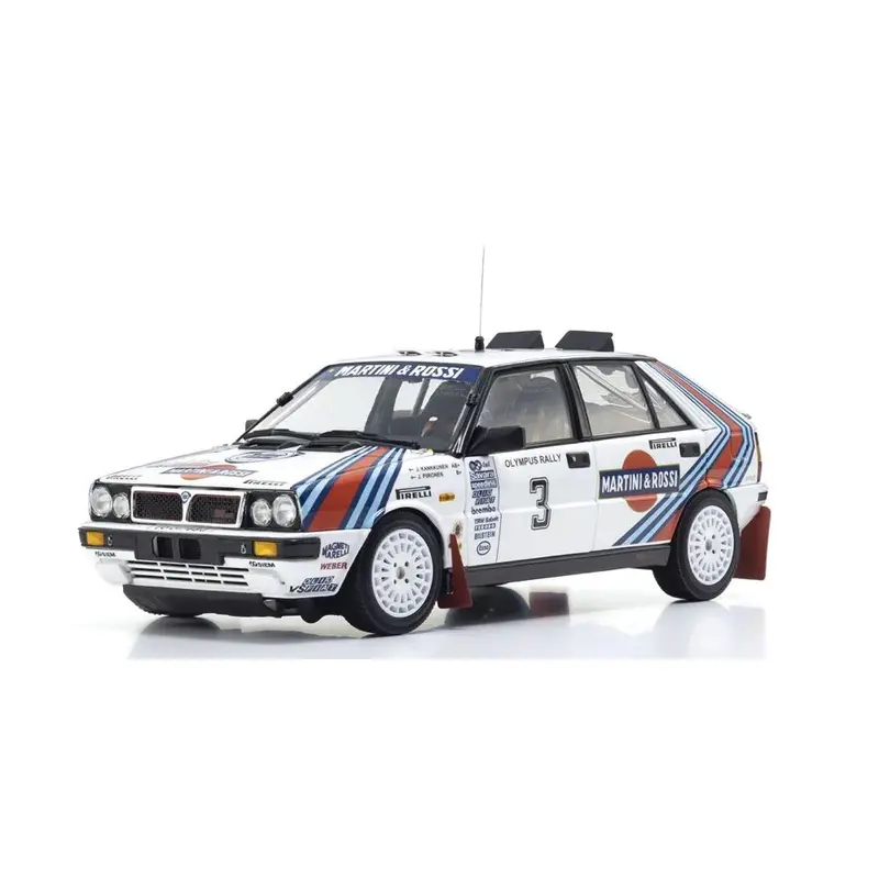 Kyosho Ksd08960e 1/18 Lancia Delta Hf 4Wd 1987 Olympus Rally Martini Rossi Nr.3 Diecast Model Car 1