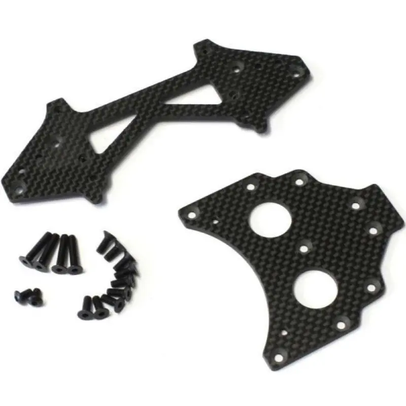 Kyosho Scw022b Long Wb Rear Plate Set (273Mm/Carbon) [Scw022b] 1