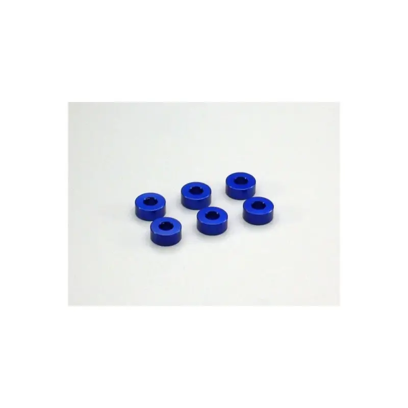 Kyosho W0143 Aluminum Collar (3X7x3mm/Blue/6Pcs) 1