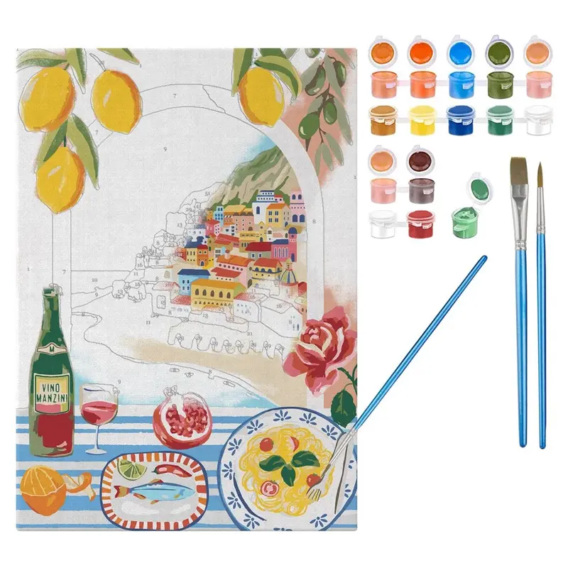 La La Land Paint By Numbers Kit Italian Summer Window 1