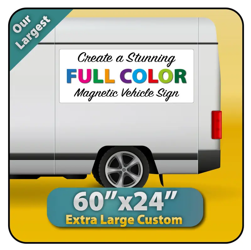 Large Custom Magnetic Sign 60X24" Van Magnet 1