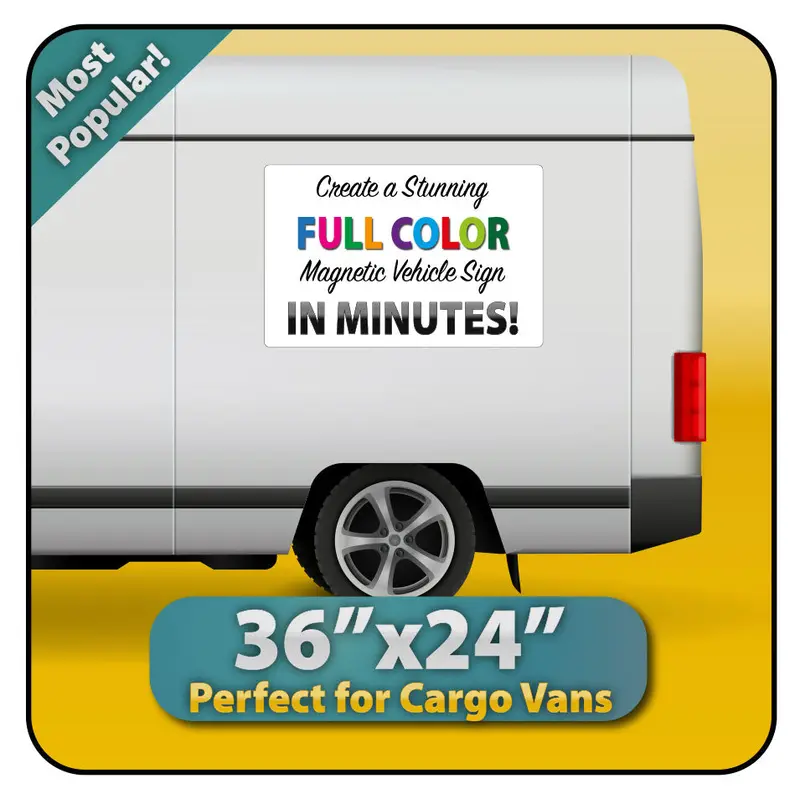 Large Custom Magnetic Van Sign 36X24" 1