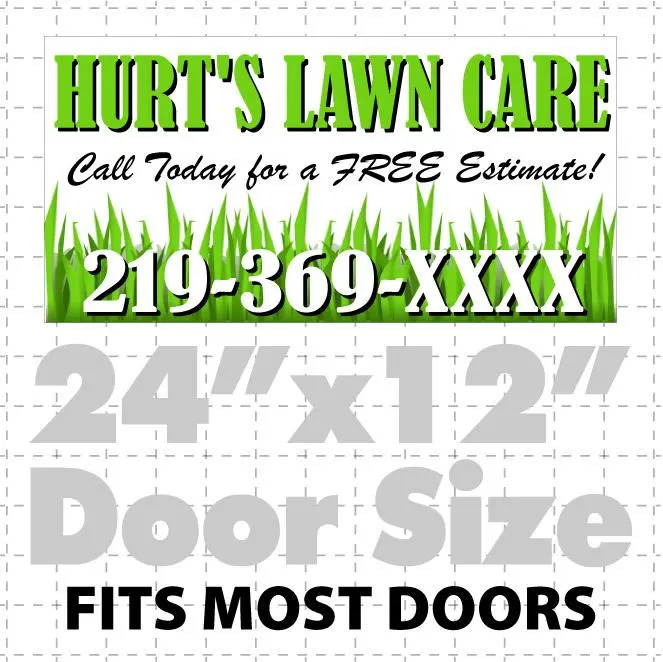 Lawn Care Sign For Cars,Trucks, & Vans (Layout 2) 1