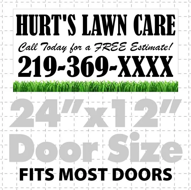 Lawn Maintenance Magnet For Cars, Trucks, & Vans (Layout 3) 1