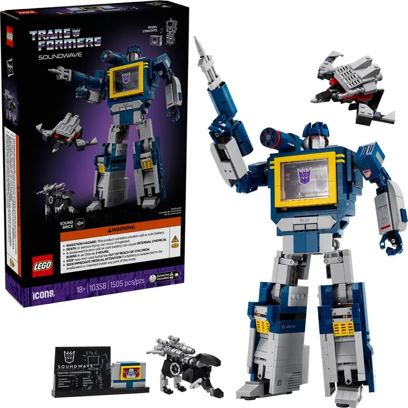 Lego 10358 Icons Transformers Soundwave 1