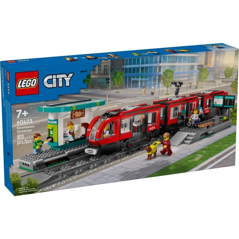 Lego 60423 City Downtown Streetcar And Station 1