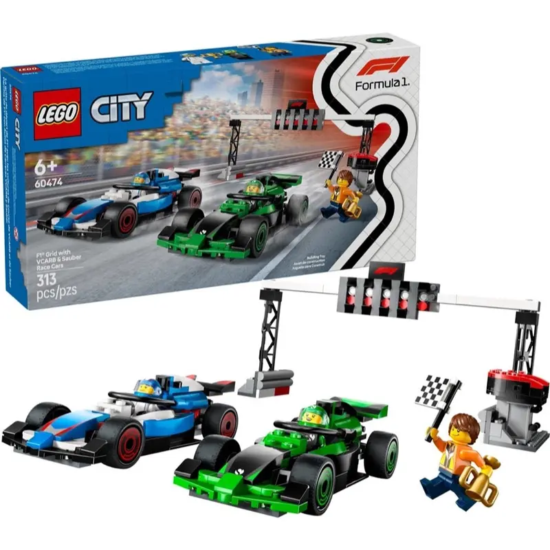 Lego 60474 City F1 Grid With Vcarb & Sauber Race Cars 1