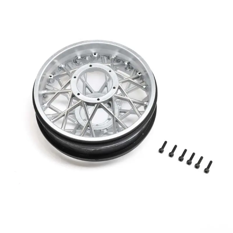 Losi 2305 Satin Chrome Rear Wheel Set Promoto Sm 1
