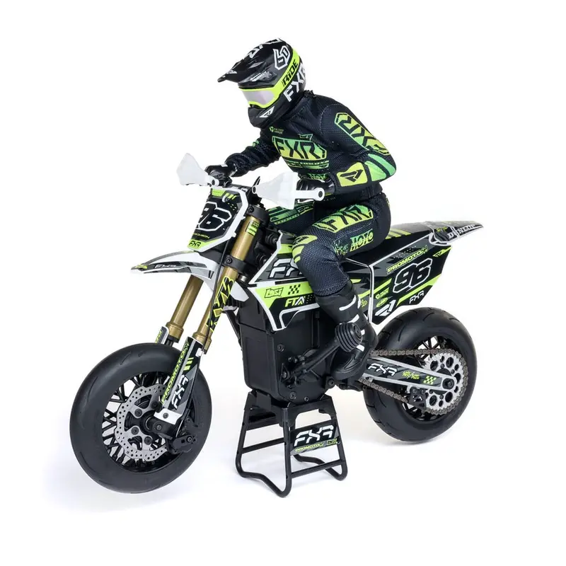 Losi Los-2272 Promoto-Sm 1/4 Super Moto Motorcycle Fxr White Rtr Basic 1