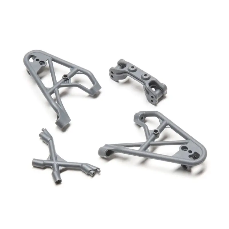 Losi Los231039 Front Shock Tower/Brace And Camber Link Mount Gray Rock Rey 1