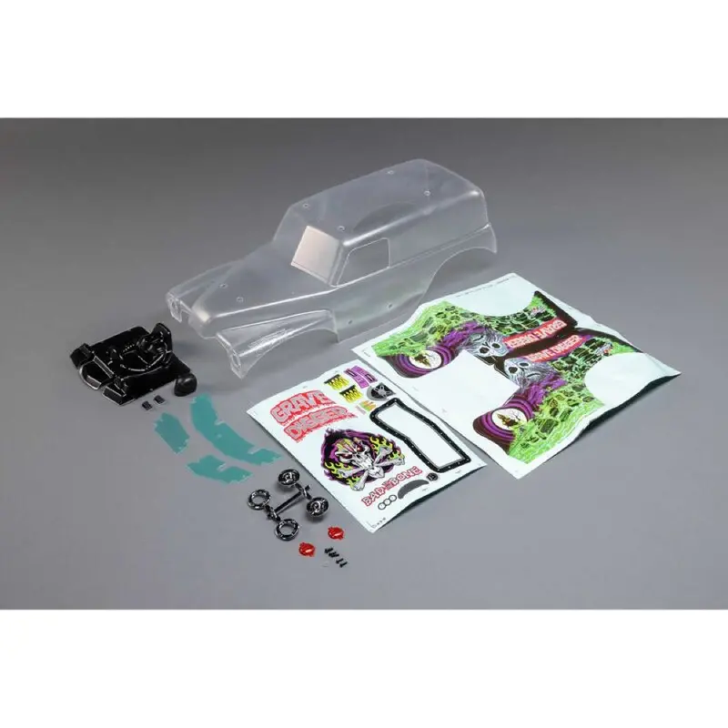 Losi Los240014 Clear Body Set Grave Digger Lmt 1