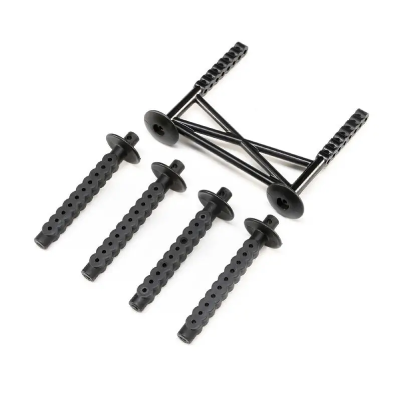 Losi Los241050 Black Rear Body Support And Body Posts Lmt 1