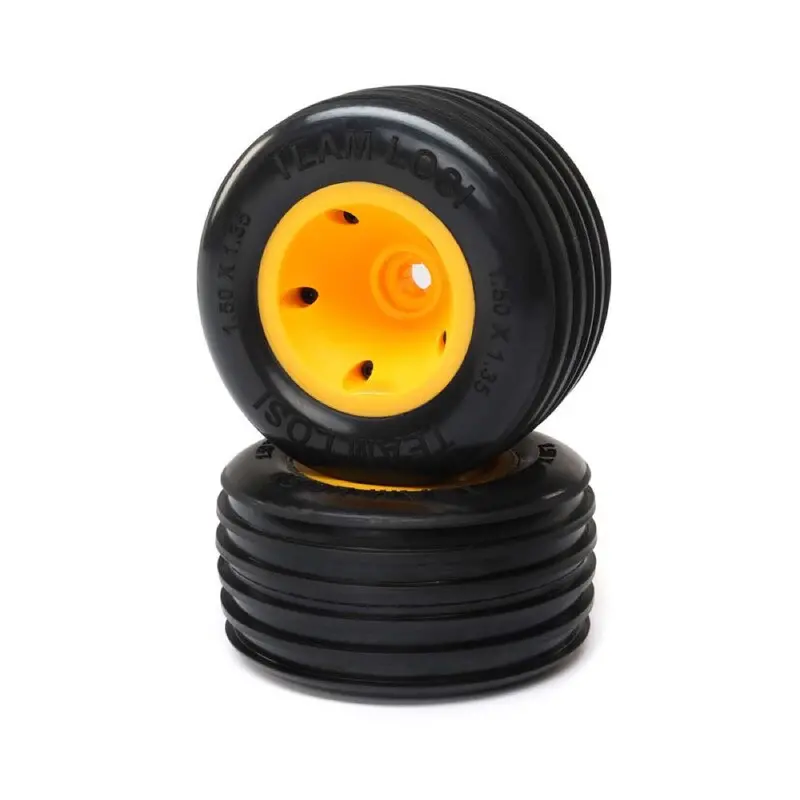 Losi Los41029 Rib Front Tire Mounted Orange 2Pcs Mini Jrxt 1