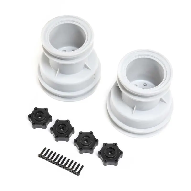 Losi Los43033 Monster Truck Wheel Silver 2Pcs Lmt 1