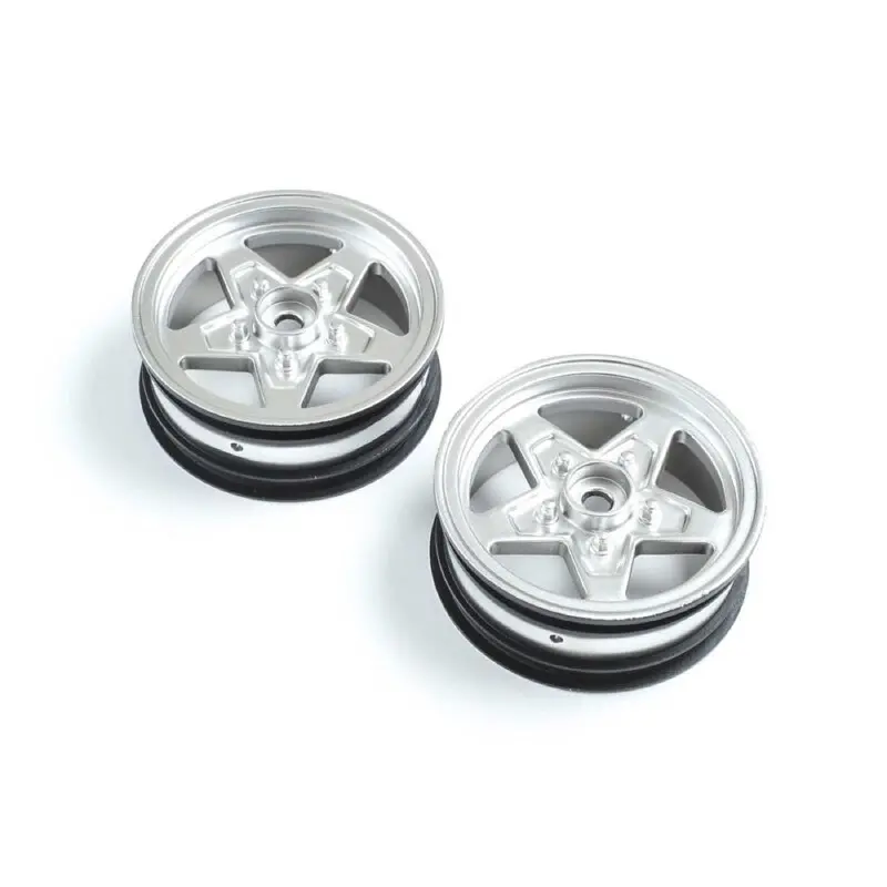 Losi Los43047 Satin Chrome Front Wheel 2Pcs 22S Drag 1
