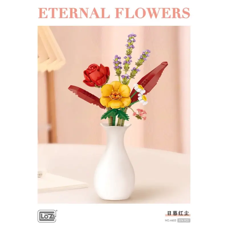 Loz 4603 Eternal Flowers Red Rose 1