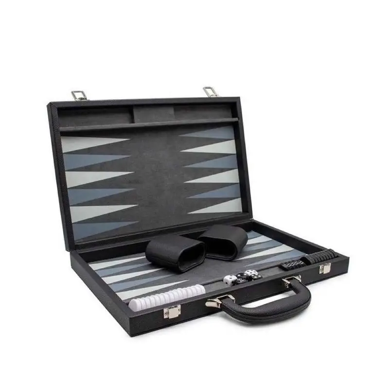 Lpg Classics Leather Backgammon Set Black 2