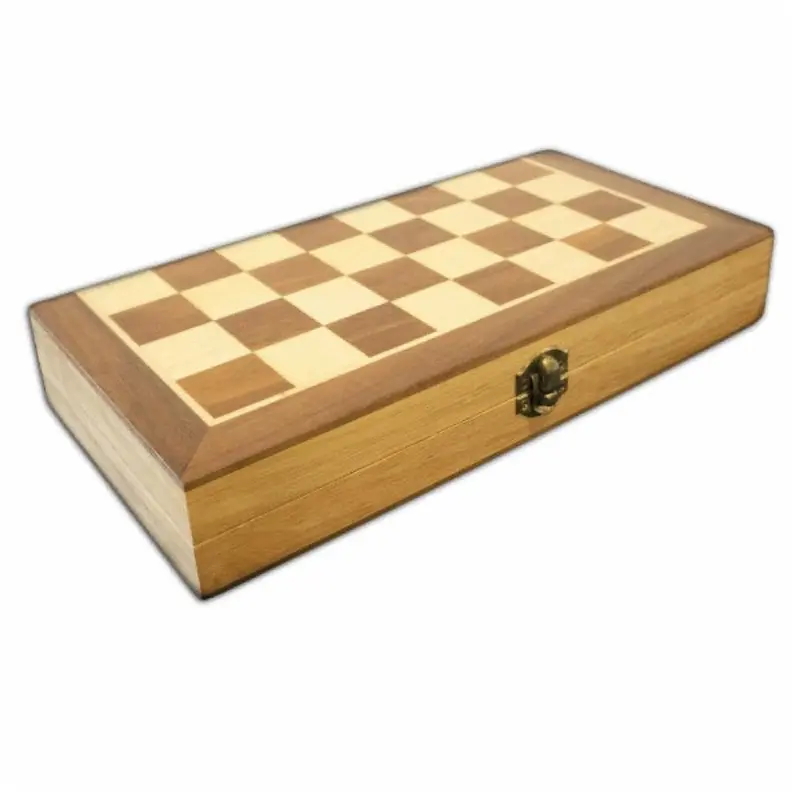 Lpg Wooden Foldable Chess Backgammon Set 30 Cm 2